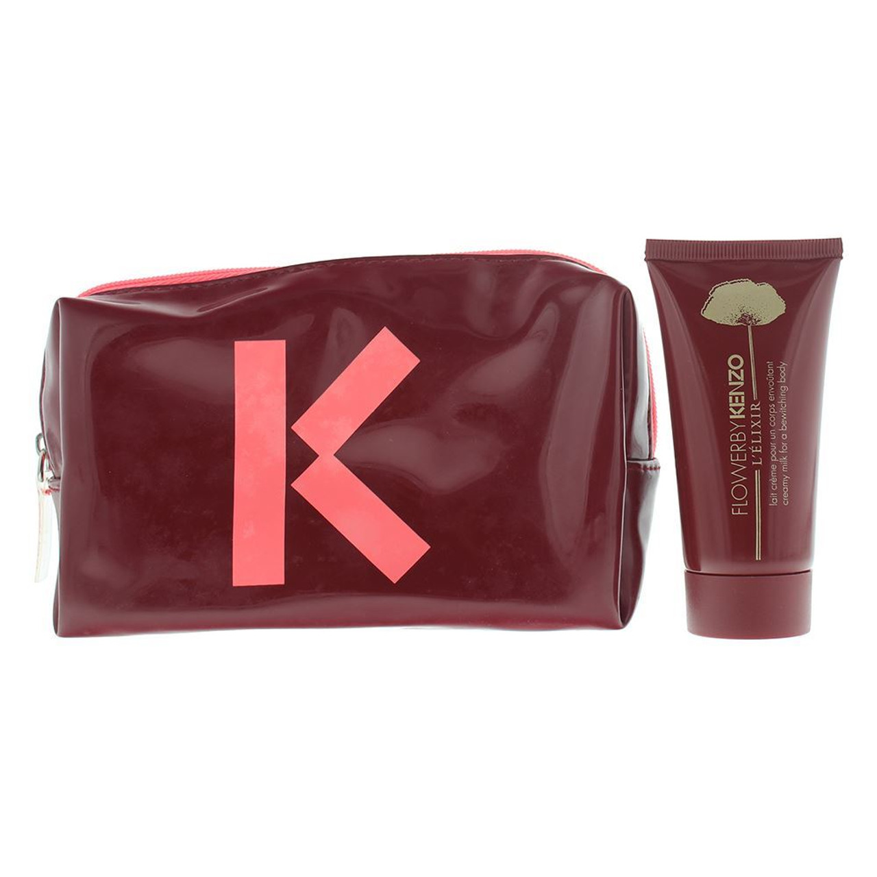 Kenzo Flower L'élixir Bath & Body Gift Set Body Milk 50ml + Pouch