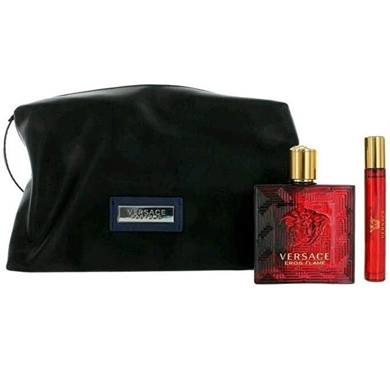 Versace Eros Flame Gift Set 100ml EDP + 10ml EDP + Toiletry Bag - LookincredibleVersace8011003859979