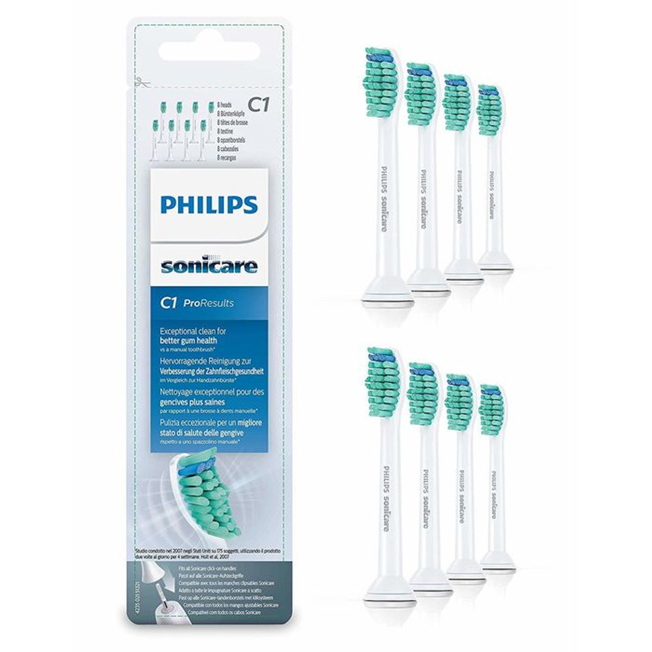 Philips Sonicare C1 Pro Results HX6018 Electric Toothbrush Heads (8 Heads)