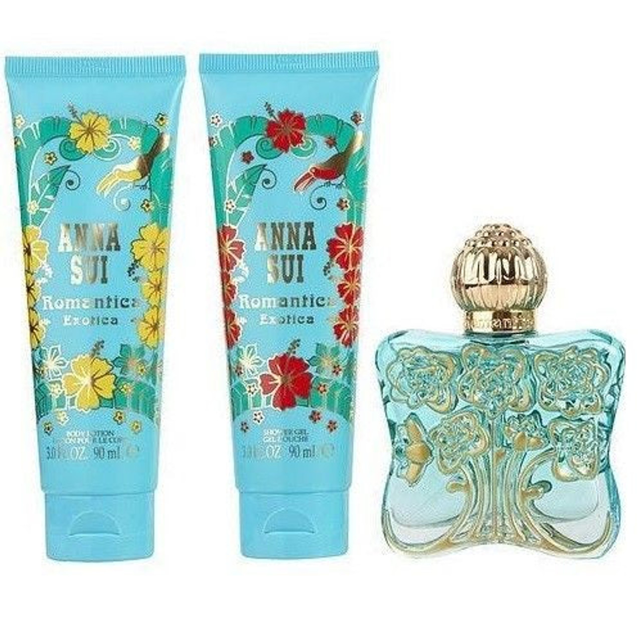 Anna Sui Romantica Exotica Gift Set 50ml EDT + 90ml Body Lotion + 90ml Shower Gel