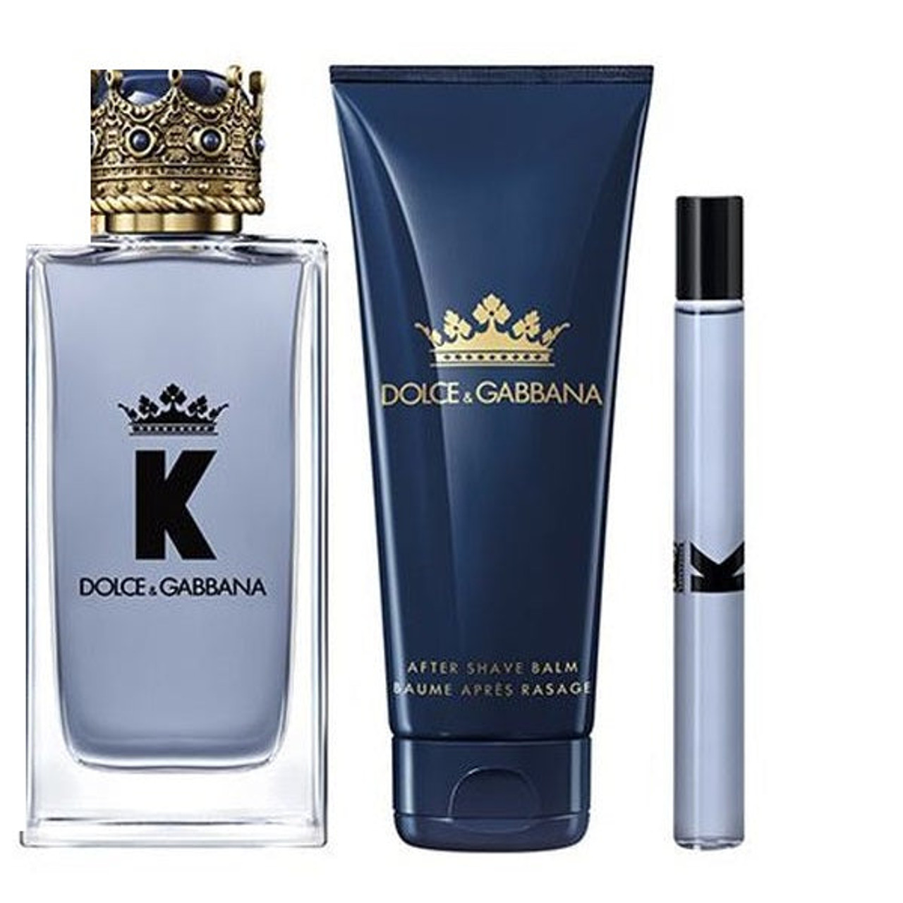 Dolce & Gabbana K 3 Piece Gift Set 100ml EDT + Aftershave Balm 75ml + Eau De Toilette 10ml