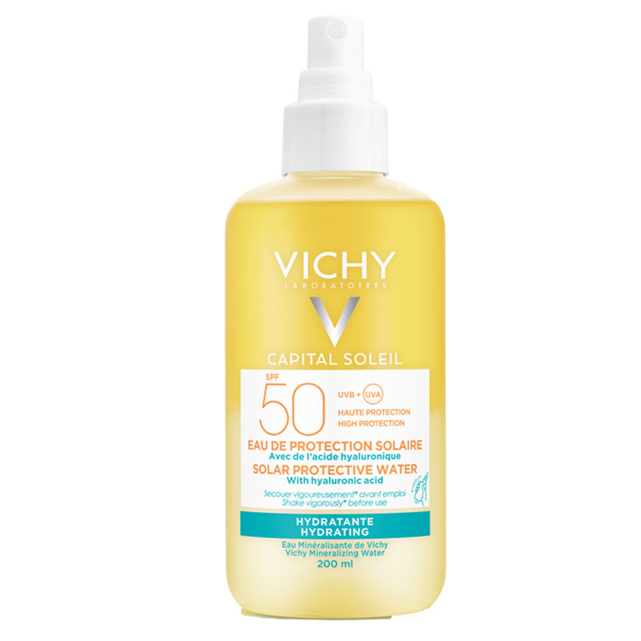 Vichy Capital Soleil Solar Protective Water Hydrating SPF50 200ml - Feel Gorgeous