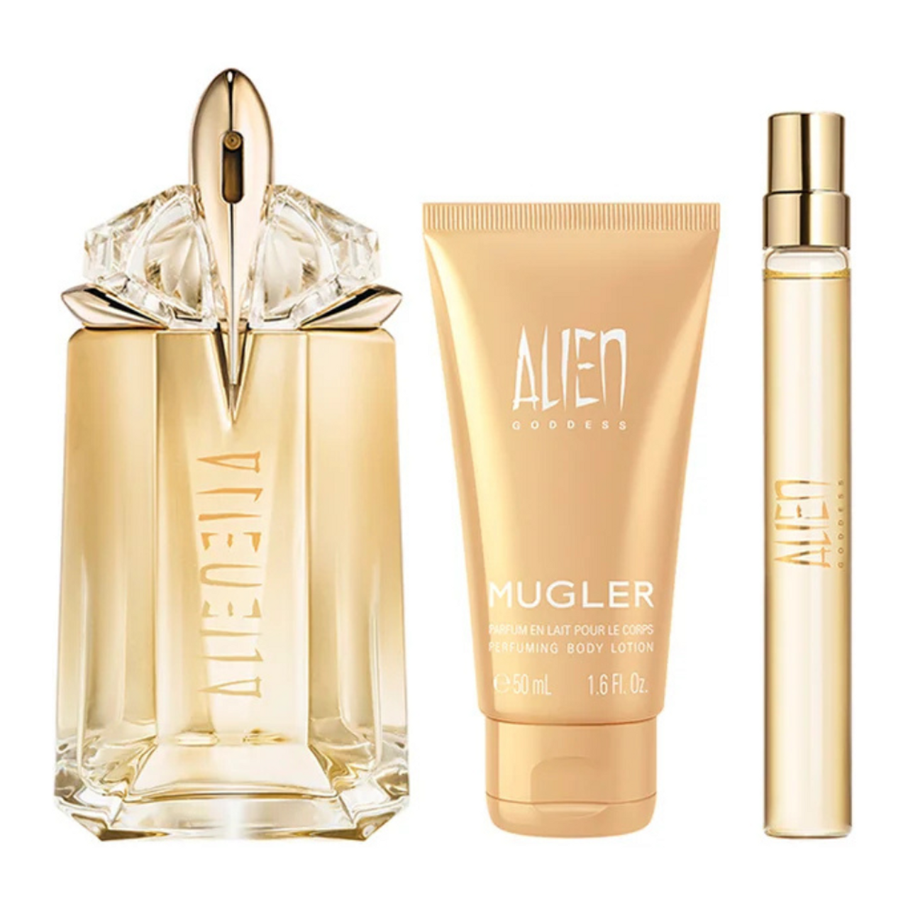 Mugler Alien Goddess 60ml EDP + 50ml Body Lotion + 10ml Travel Spray Gift Set Mugler Alien Goddess 60ml EDP + 50ml Body Lotion + 10ml Travel Spray Gift Set