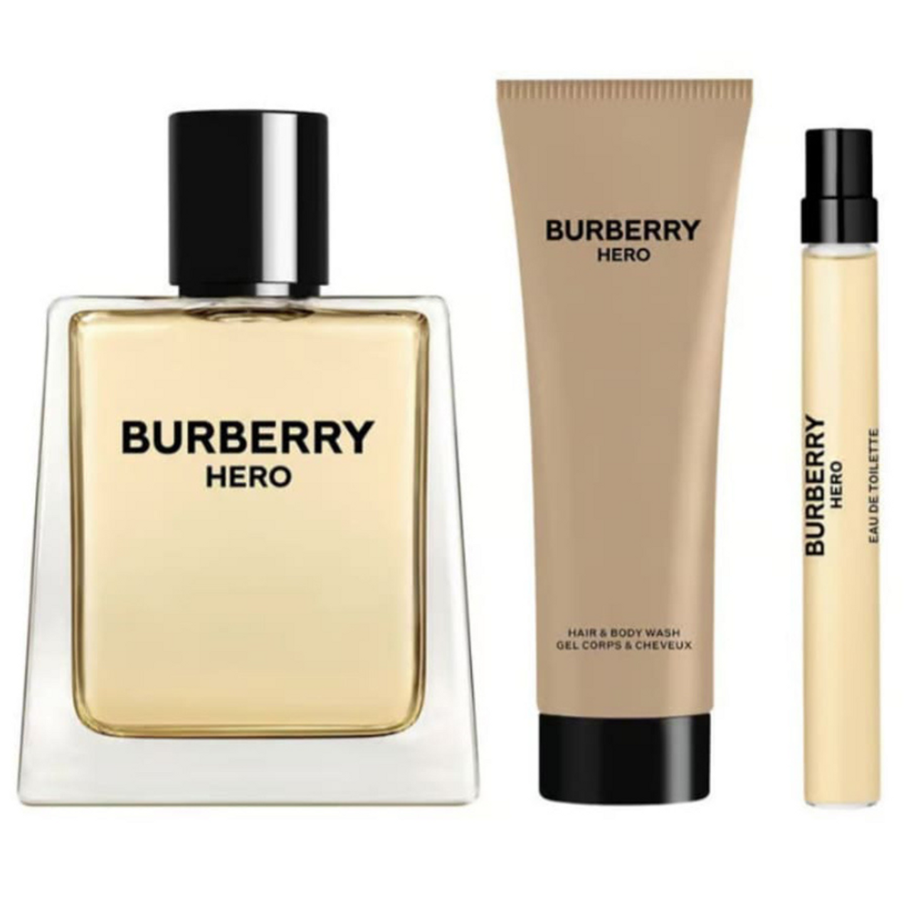 Burberry Hero Gift Set EDT Spray 100ml + Shower Gel 75ml  + EDT Travel Spray 10ml Burberry Hero Gift Set EDT Spray 100ml + Shower Gel 75ml  + EDT Travel Spray 10ml