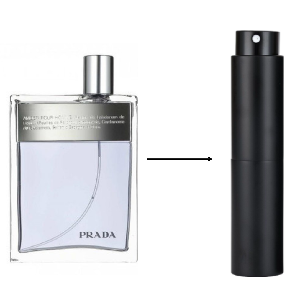 Prada Amber Pour Homme Eau de Toilette Spray Refillable Atomiser 10ml