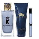Dolce & Gabbana K 3 Piece Gift Set 100ml EDT + Aftershave Balm 75ml + Eau De Toilette 10ml