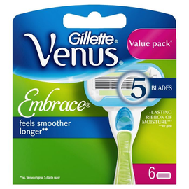 Gillette Venus Embrace Women's 6 Razor Blade Refills