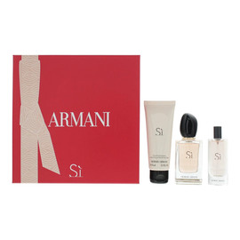 Giorgio Armani Si Gift Set 50ml EDP + 15ml EDP + 75ml Body Lotion - Feel Gorgeous