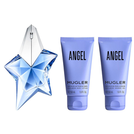 Mugler Angel Refillable 25ml EDP Spray + 50ml Body Lotion + 50ml Shower Gel
