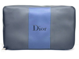 Dior Black & Blue Mens Toiletry Travel Overnight Wash Shaving Bag