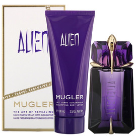 Mugler Alien Gift Set Eau De Parfum Refillable Spray 60ml + Body Lotion 100ml