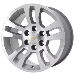 18" CHEVROLET SILVERADO 1500 WHEEL RIM FACTORY OEM 5646 2014-19 MACHINED SILVER