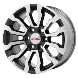 18" GMC SIERRA 1500 WHEEL RIM FACTORY OEM 5909 2019-2023 MACHINED GREY 23376220