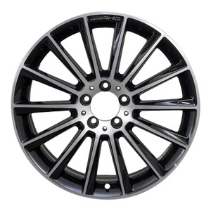 20" MERCEDES S-CLASS REAR WHEEL RIM FACTORY OEM 65604 2021-23 MACHINED BLACK