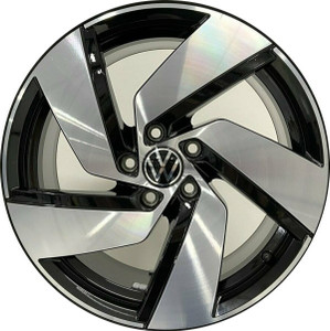 18" Volkswagen Golf Wheel Rim Factory OEM 69639 2022-2024 Machined Black