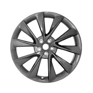 21" Tesla Model S Wheel Rim Factory OEM 96249 (F) 2018-2021 Grey 106651901A