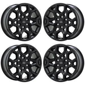 18" FORD F150 GLOSS BLACK WHEELS RIMS FACTORY OEM 10340 2021-2023