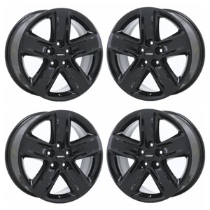 18" FORD FUSION  GLOSS BLACK WHEELS RIMS FACTORY OEM 3800 2008-2012 SET