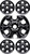 17" FORD BRONCO SASQUATCH WHEEL RIM FACTORY OEM 10388 2021-2024 GLOSS BLACK SET