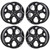 18" Ford Focus  Gloss Black Wheels Rims Factory OEM 3905 2013-2018 Set CM5Z1007B