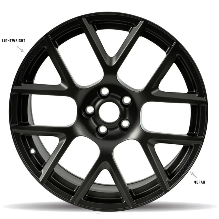 20" DODGE CHALLENGER WHEEL RIM FACTORY OEM 2527 2015-19 SATIN BLACK 5RN84MALAC