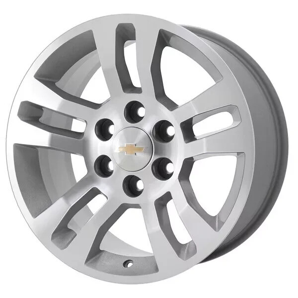 18" CHEVROLET SILVERADO 1500 WHEEL RIM FACTORY OEM 5646 2014-19 MACHINED SILVER