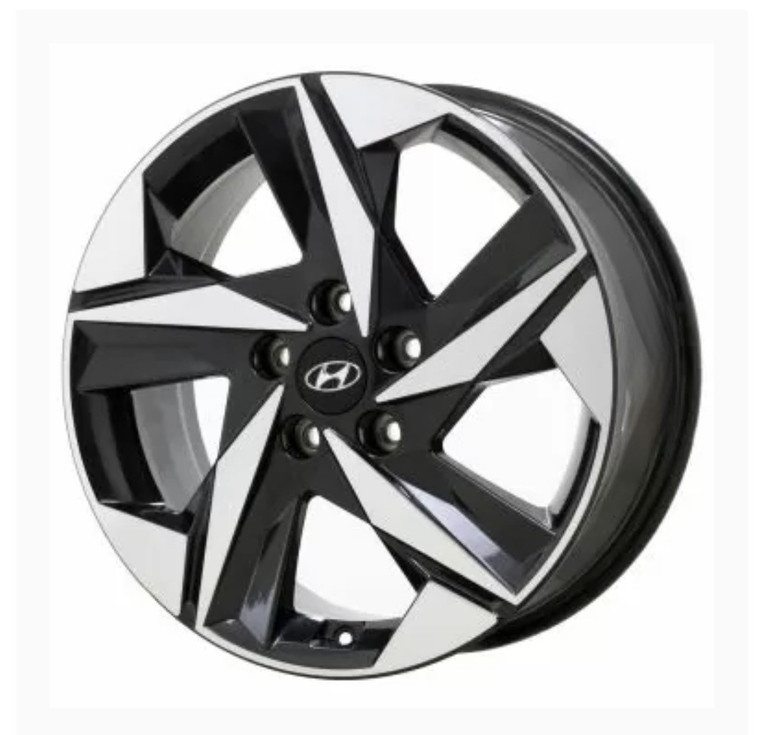 17" Hyundai Elantra Wheel Rim Factory OEM 71003 2021-23 Machine Black 52910AB300