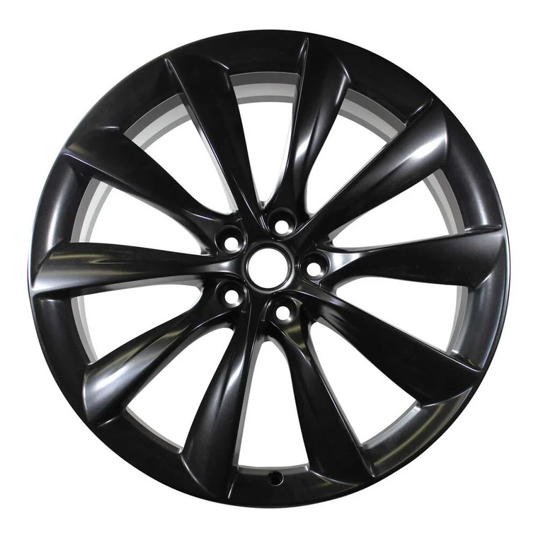 22" TESLA MODEL X WHEEL RIM FACTORY OEM 97771 2016-2021 SATIN BLACK 102724600B