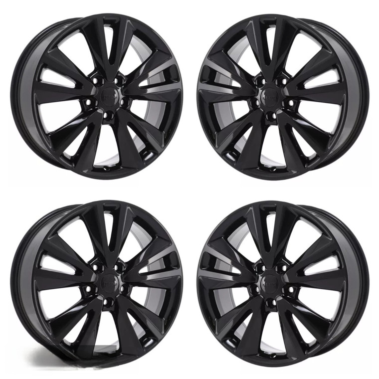 20" DODGE JEEP DURANGO CHEROKEE WHEELS RIMS FACTORY OEM 2393 2011-23 GLOSS BLACK