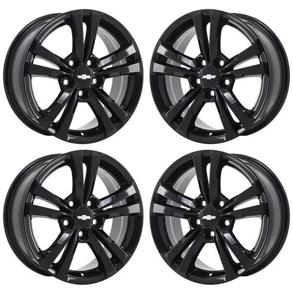 17" CHEVROLET EQUINOX  GLOSS BLACK WHEELS RIMS FACTORY OEM 5433 2010-2017 SET