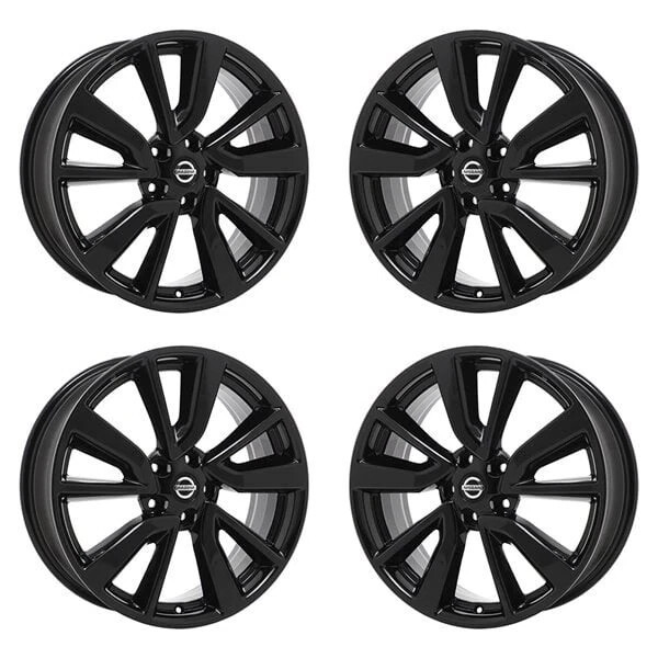 19" NISSAN ROGUE GLOSS BLACK WHEELS RIMS FACTORY OEM 62748 17-20 SET 403006FM3A