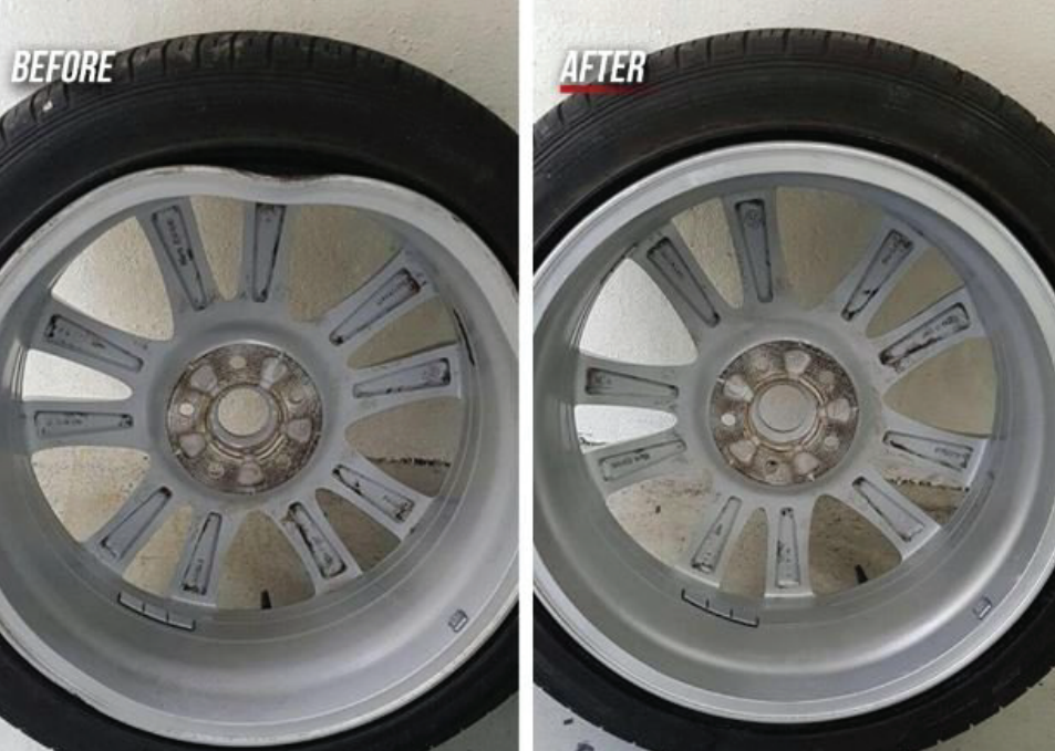 Backside bend repair before and after