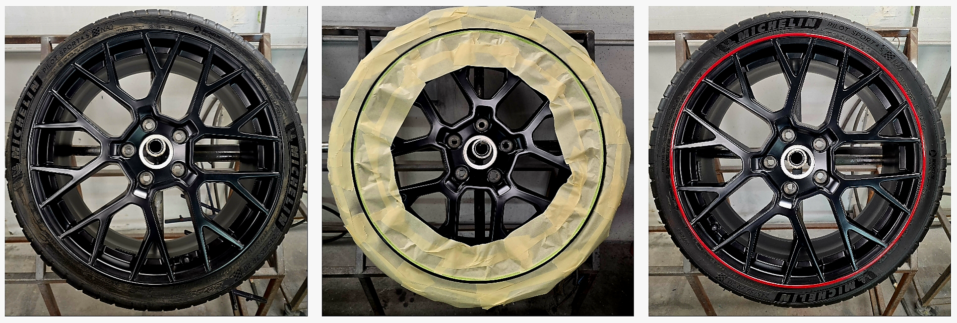 Before and after wheel repair