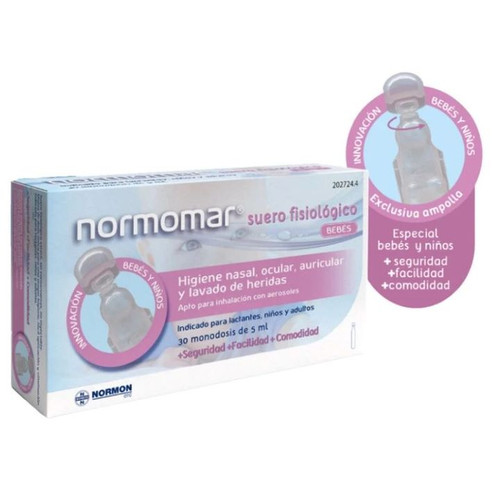 NORMOMAR SUERO FISIOLÓGICO BEBE 30 MONODOSIS  NORMOMAR SUERO FISIOLÓGICO BEBE 30 MONODOSIS