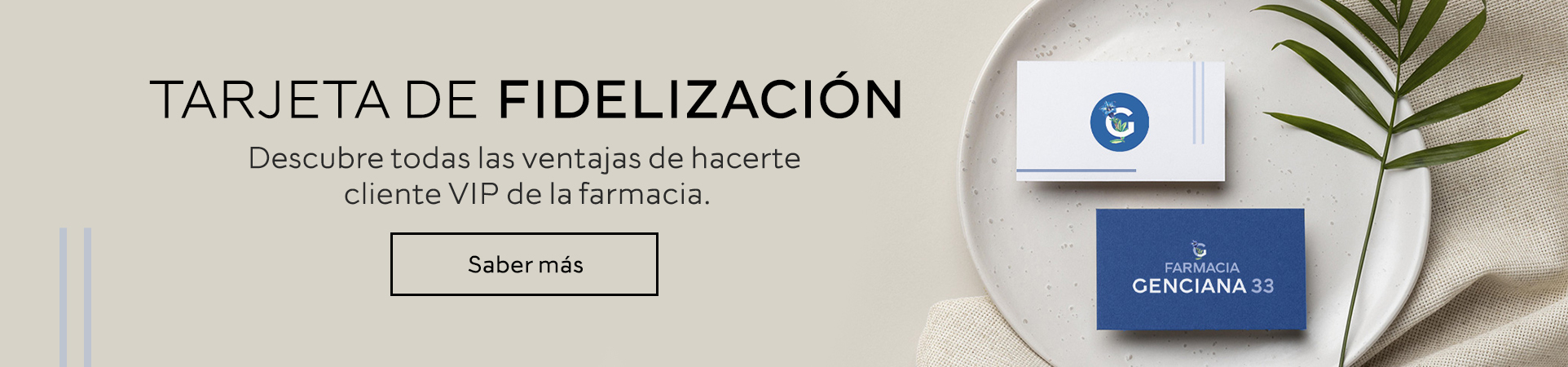 Tarjeta de fidelización en Farmacia Genciana 33 en Dos Hermanas, Sevilla