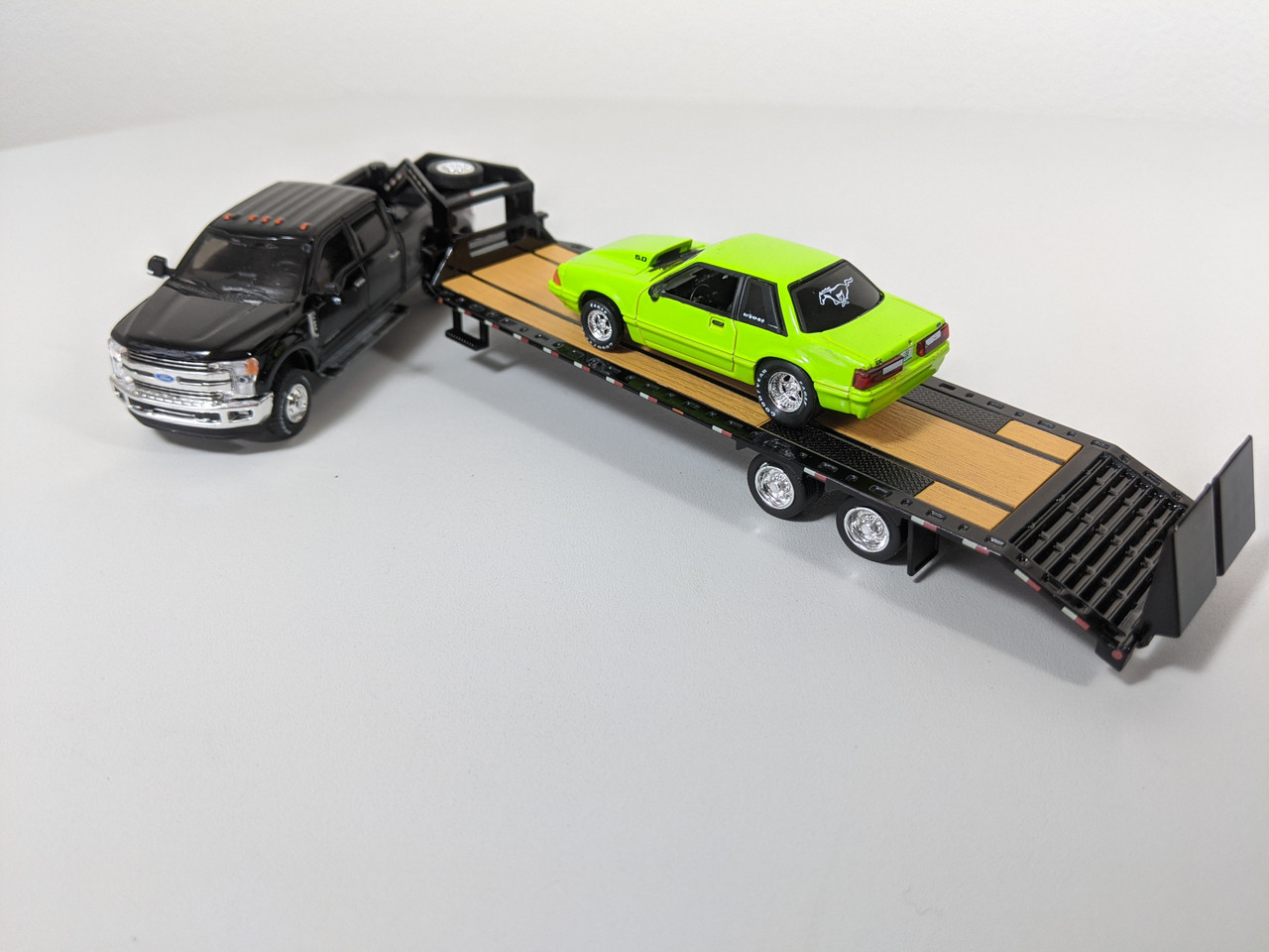 1:64 2019 Ford F-350 Platinum and 1992 Fox Body Drag Mustang