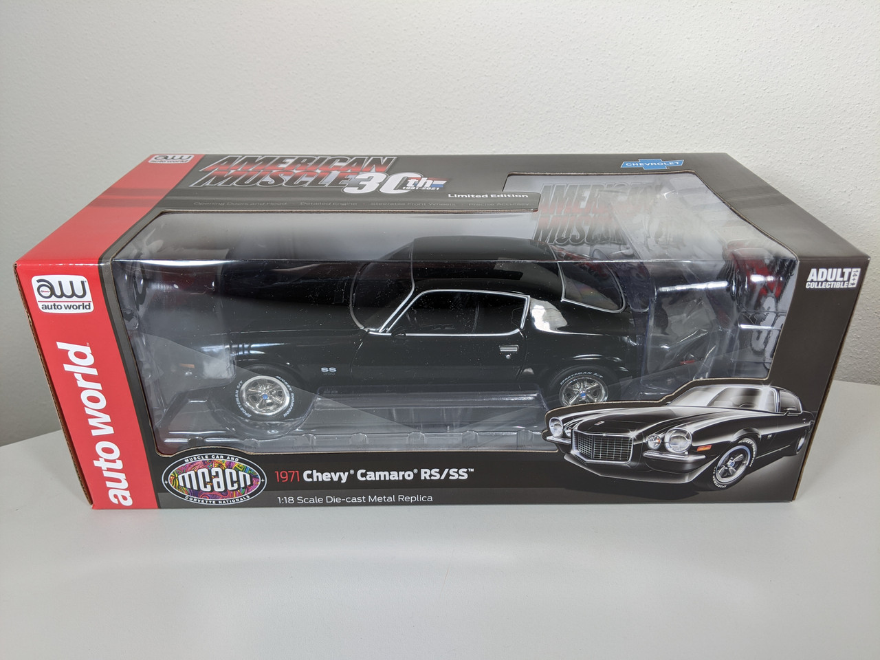 1:18 1971 Chevy Camaro RS/SS (MCACN), Tuxedo Black by Auto