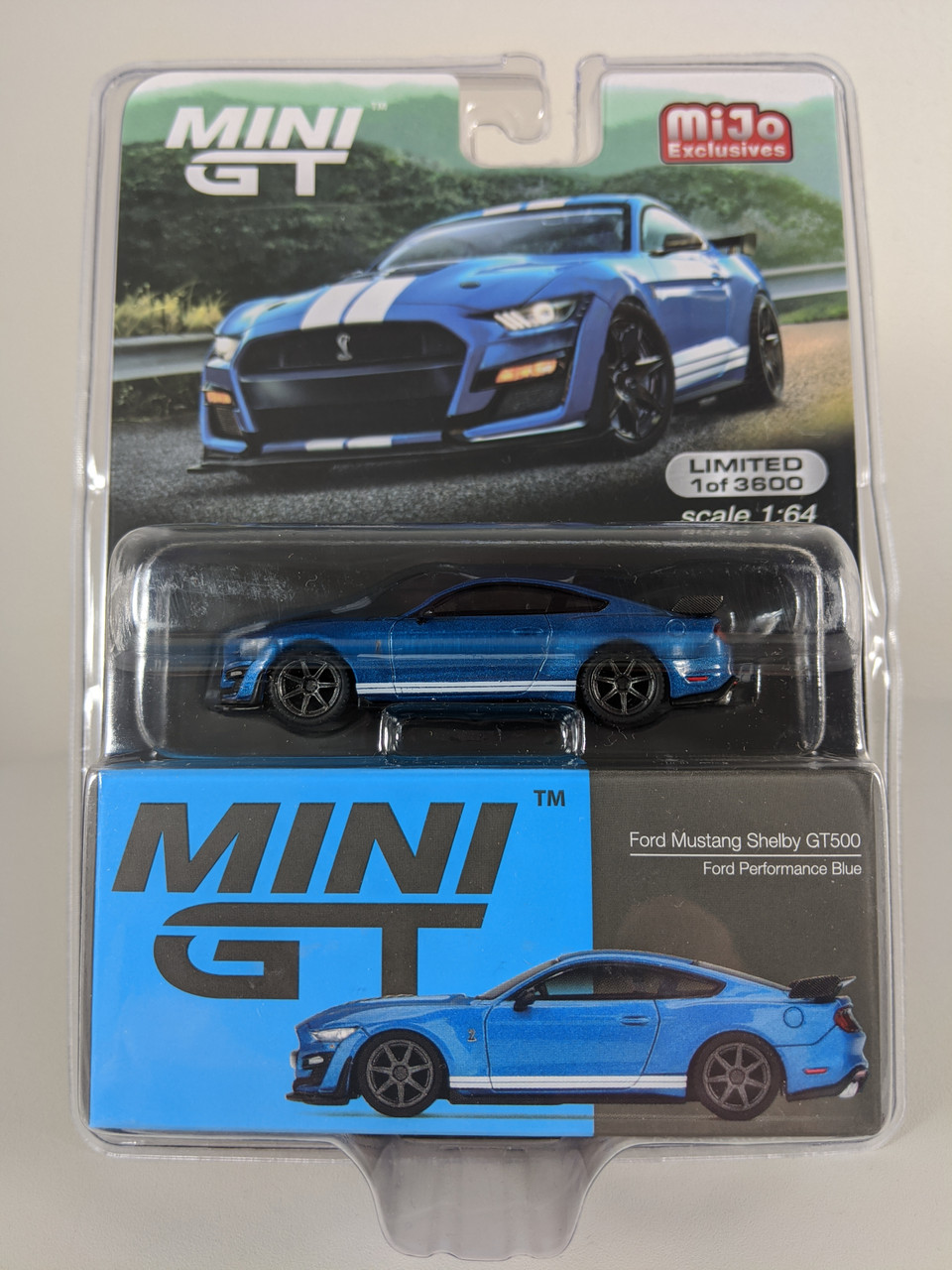 MINI GT 1/64 FORD MUSTANG SHELBY GT500 SHADOW BLACK / MIJO HOBBY