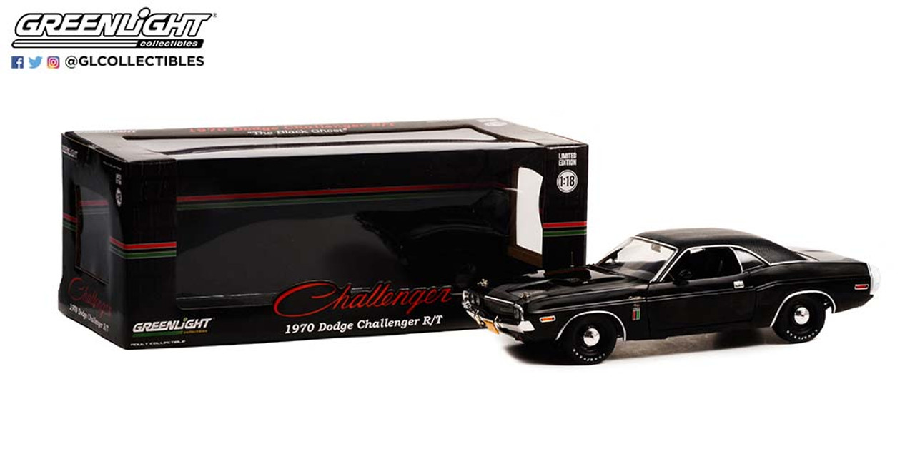 1:18 1970 Dodge Challenger R/T 426 HEMI - The Black Ghost by GreenLight -  Town and Country Toys