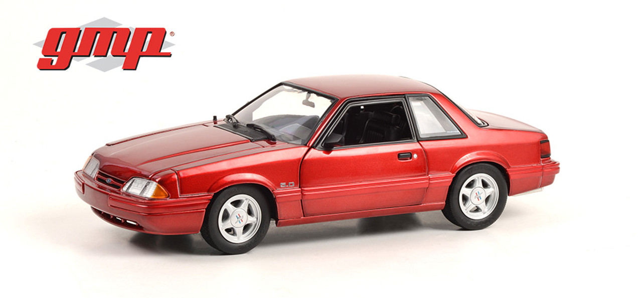 1993 Ford by Electric Fox Country Black Body Mustang - 1:18 LX Interior Town with 5.0 - and GMP Toys Red