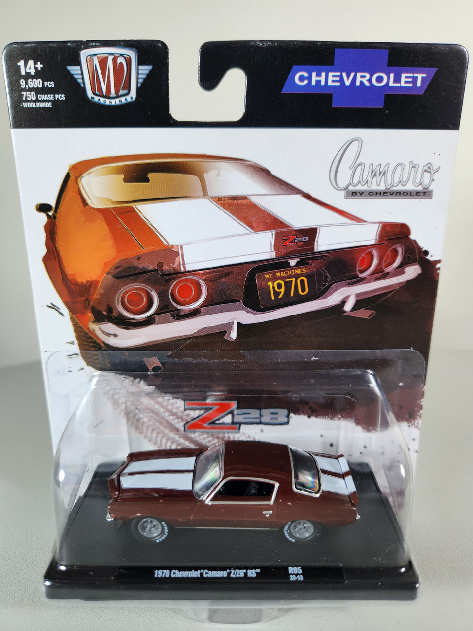 1:64 1970 Chevrolet Camaro Z/28 RS, Brown with White Stripe, Auto Drivers  by M2