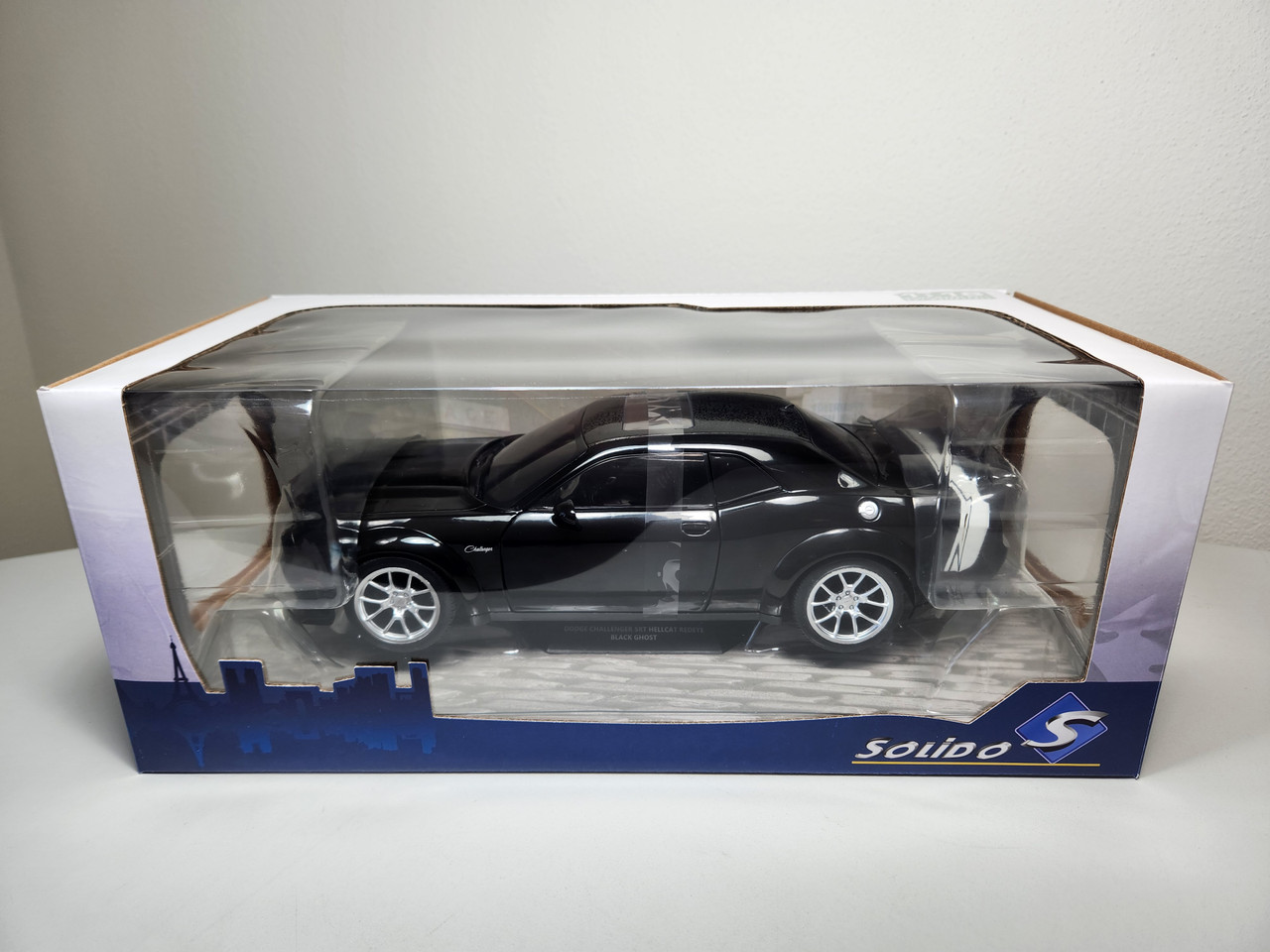 1:18 2023 Dodge Challenger SRT Hellcat Redeye Black Ghost Widebody