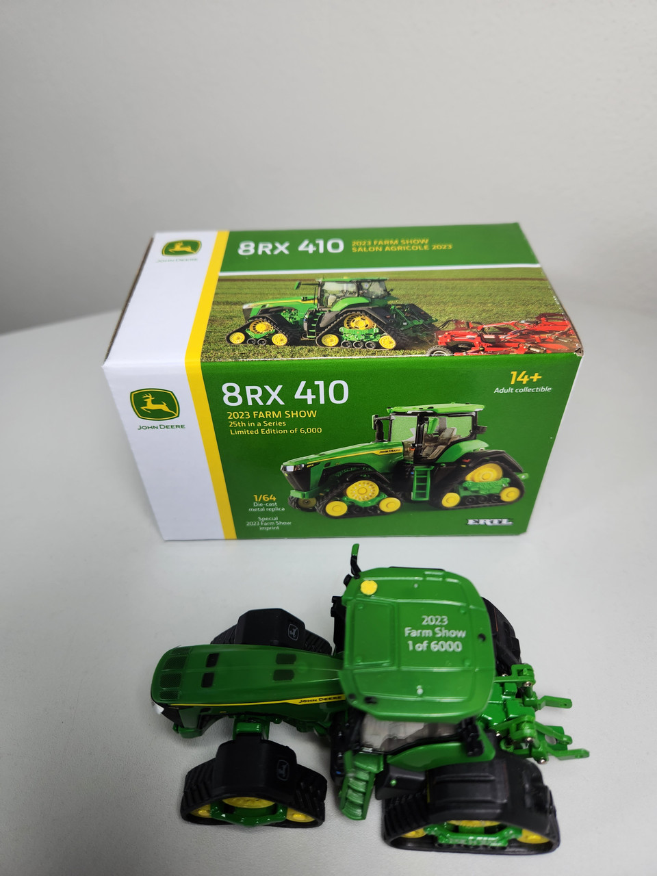 1:64 John Deere 8RX 410 2023 Farm Show Edition by Ertl - Town and
