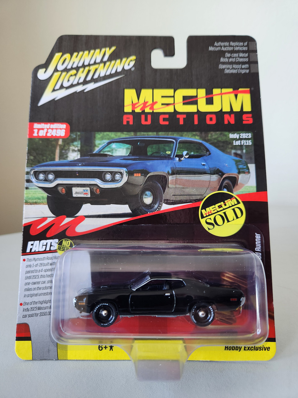 1:64 1971 Plymouth Road Runner, Black, Hobby Exclusive by
