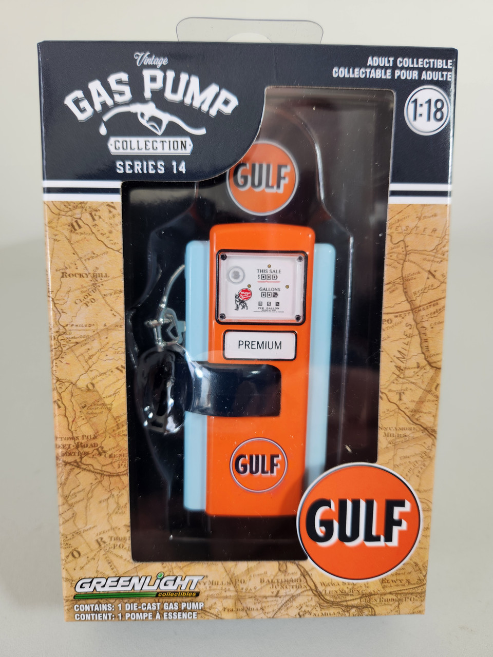 1:18 Vintage Gas Pumps Series 14 - 1948 Wayne 100-A Gas Pump Gulf