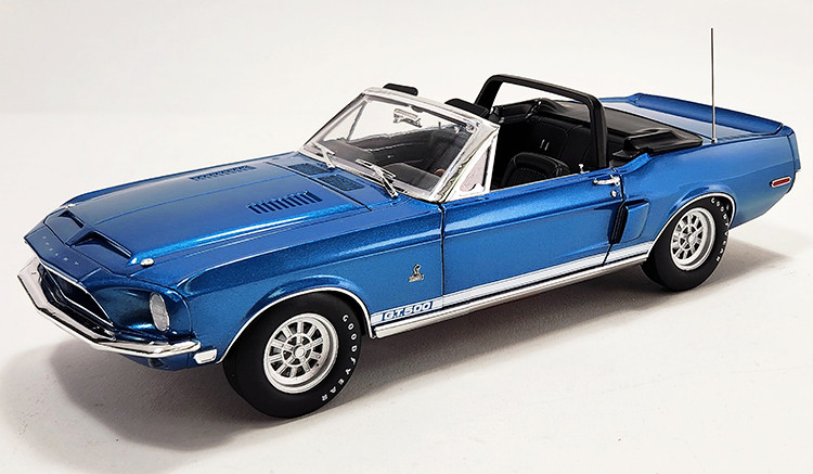 1:18 1968 Ford Shelby GT500 Mustang Convertible, Acapulco Blue by