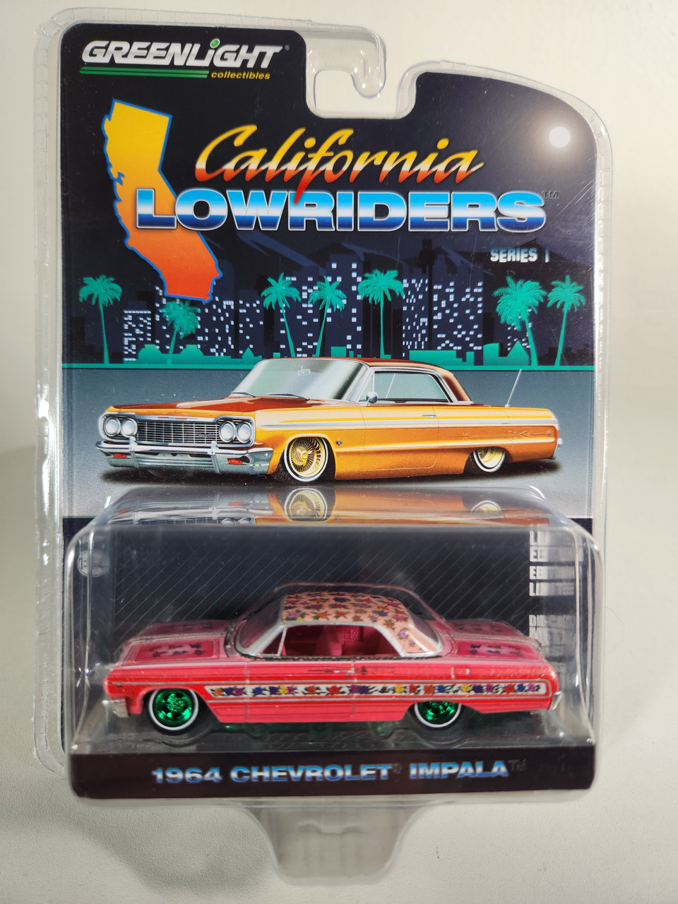 1:64 California Lowriders Series 1 - 1964 Chevrolet Impala Lowrider - Gypsy  Rose Green Machine by GreenLight - Town and Country Toys, LLC