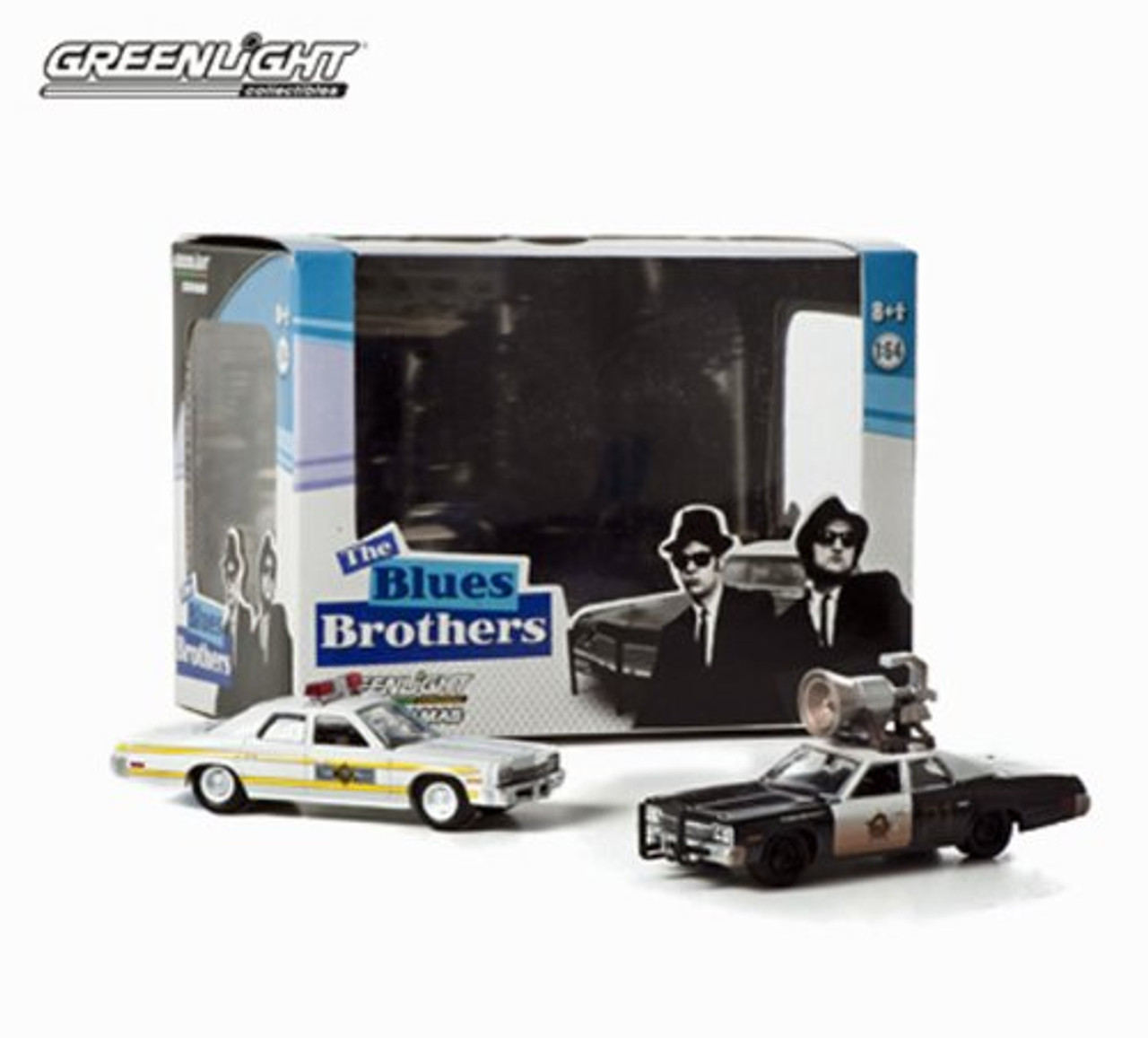 1:64 Dioramas Series 6 Blues Brothers (1980) - 1974 Dodge Monaco  Bluesmobile & 1977 Royal Monaco Illinois Police