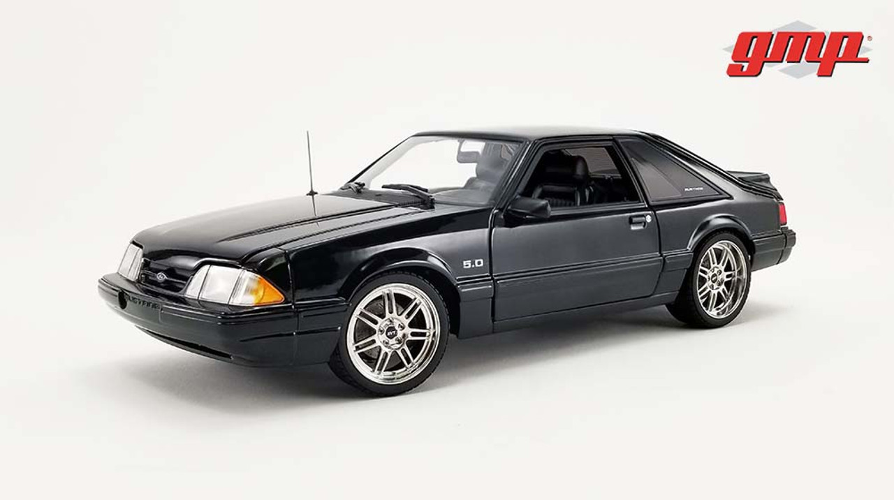 1:18 GMP 1990 Fox Body Ford Mustang 5.0 - Black with Custom 7-Spoke Wheels  by GMP