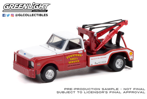 1:64 Dually Drivers Series 8 - 1972 Chevrolet C-30 Dually Wrecker - Downtown Shell Service “Service is Our Business”